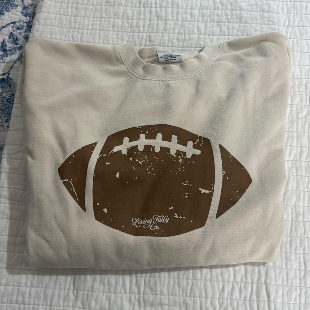 Living Fully Football sweatshirt